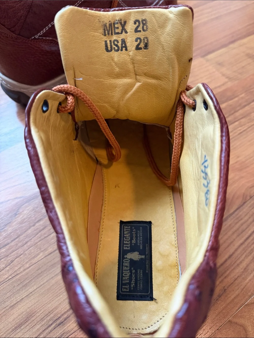 El Vaquero Elegante Men's Brown Leather Lace-Up Shoes